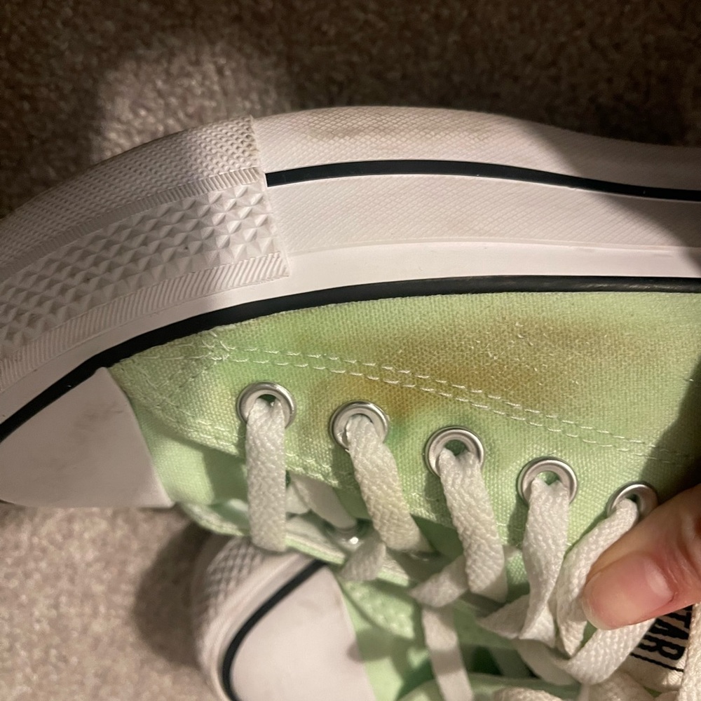 Mint Green Platform Low Top Converse - image 6